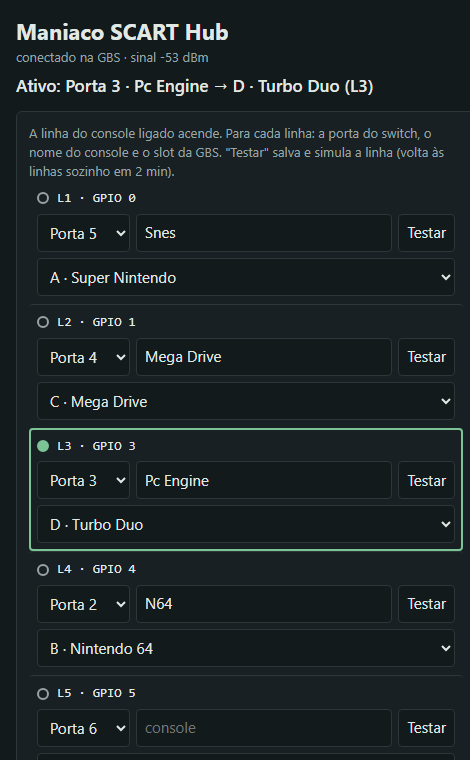 A mesma página no celular